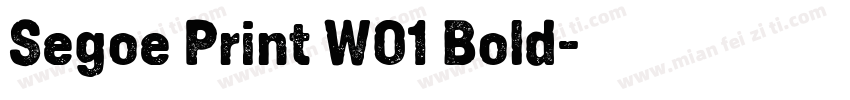 Segoe Print W01 Bold字体转换